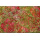 Grøn bali m. rød/pink blomstermønster